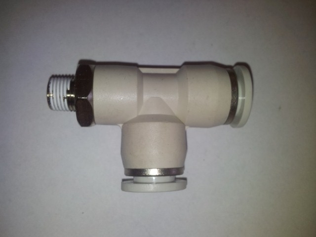 Push-in fitting T pneumatic 1 x AG 1/8 inch - 1 x 10 mm