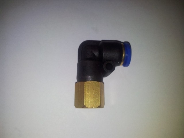 Push-in fitting L pneumatic 90 ° 1 x IG 1/4 inch - 1...