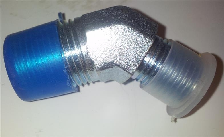 Connector piece, angle 45 ° 1/4 inch cylinder -...