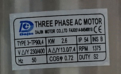 Unit&eacute; hydraulique sans connexion 400V/50 Hz/3PH 2.6kW pour ascenseur automatique d&eacute;verrouillage RP-6213 B, B RP-6214, RP-6314 B
